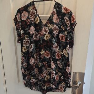 Floral V-Neck Women's Top